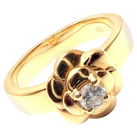 chanel camelia ring gold|Chanel camelia ring price.